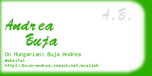 andrea buja business card